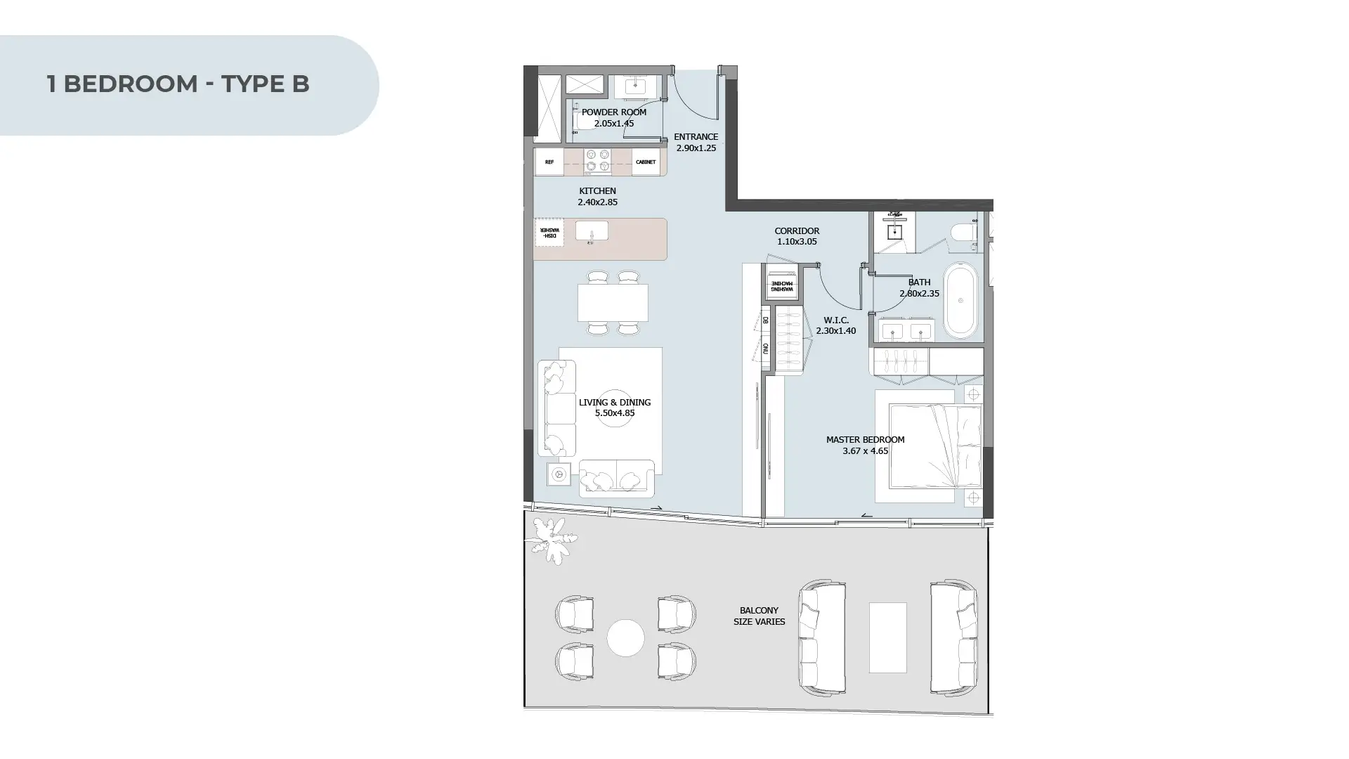 1 BR - Type A